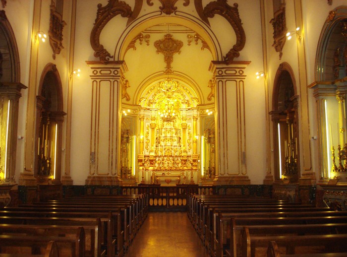 Área interna da Igreja da Venerável Ordem Terceira do Seráfico Pai São Francisco